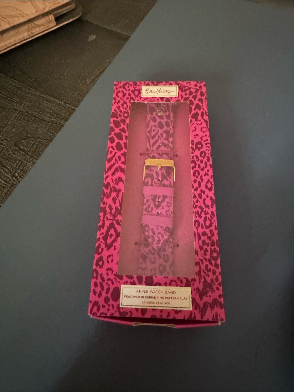 Lilly Pulitzer Hot Pink Leopard Apple Watch Band